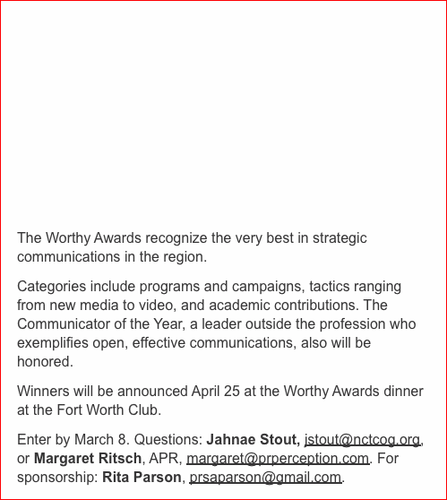                   The Worthy Awards recognize the very best in 